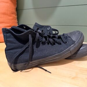 Black High-Top Converse Sneakers